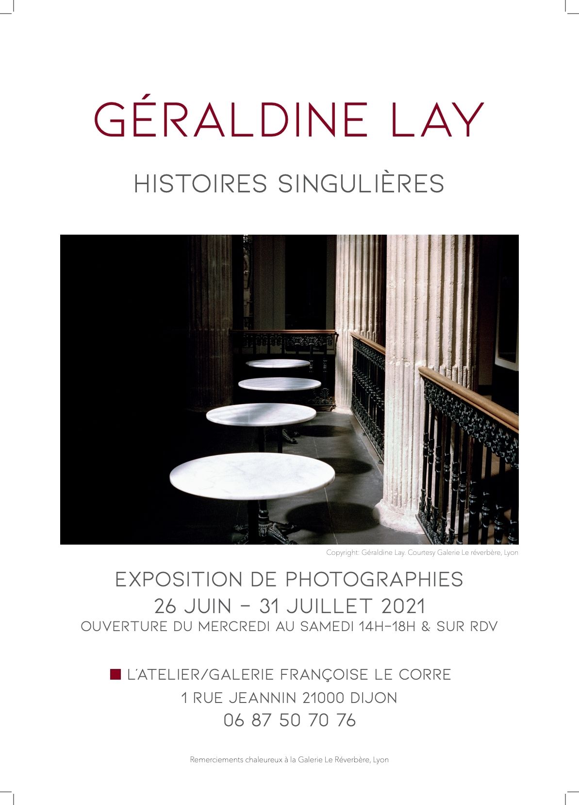Histoires Singulières : Géraldine Lay du 26/06 au 31/07/2021